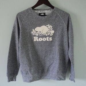 Roots Organic Original Crew Sweatshirt Salt and Pepper